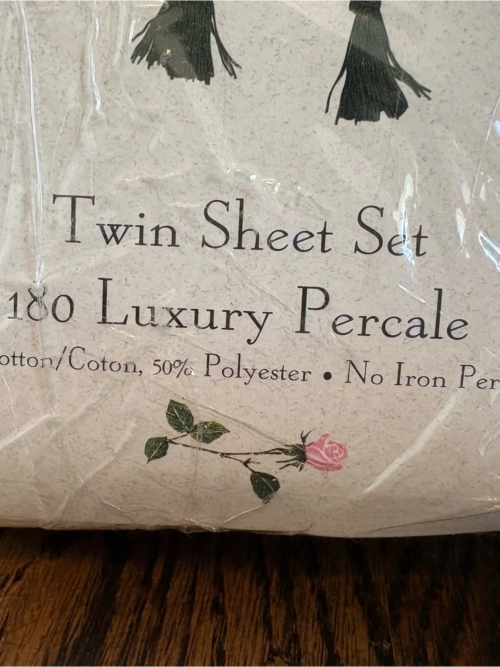 Croscill Vintage Twin Sheet Set Cream With Green Vine 180 Percale Jade